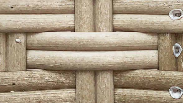 polyrattan rotondo / semitondo (colore sabbia)