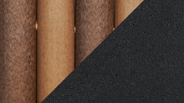 Alluminio antracite / Rattan sintetico naturale (fibra tonda)