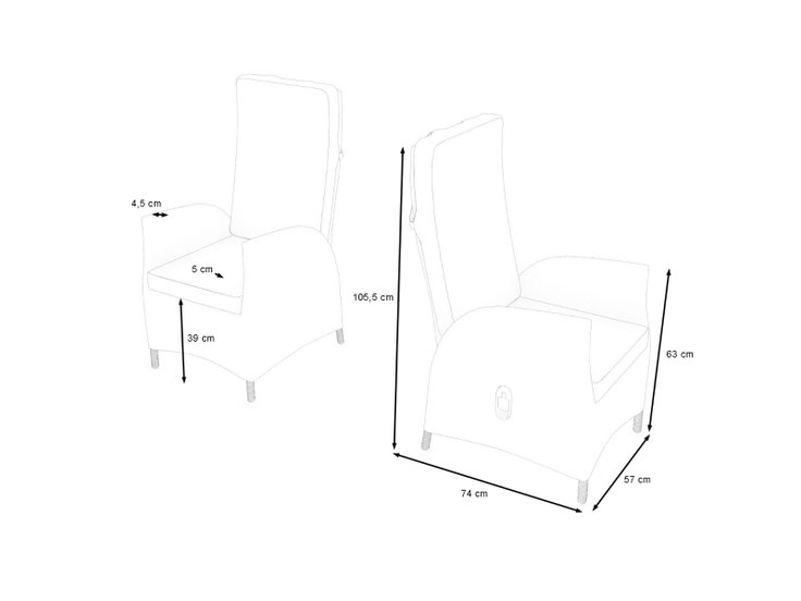 Dimensioni del prodotto - Merano / Ceres Relax (2x seduta)