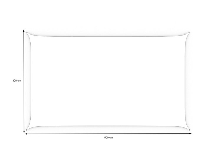 Dimensioni del prodotto - Tenda da sole rettangolare - 3x5m