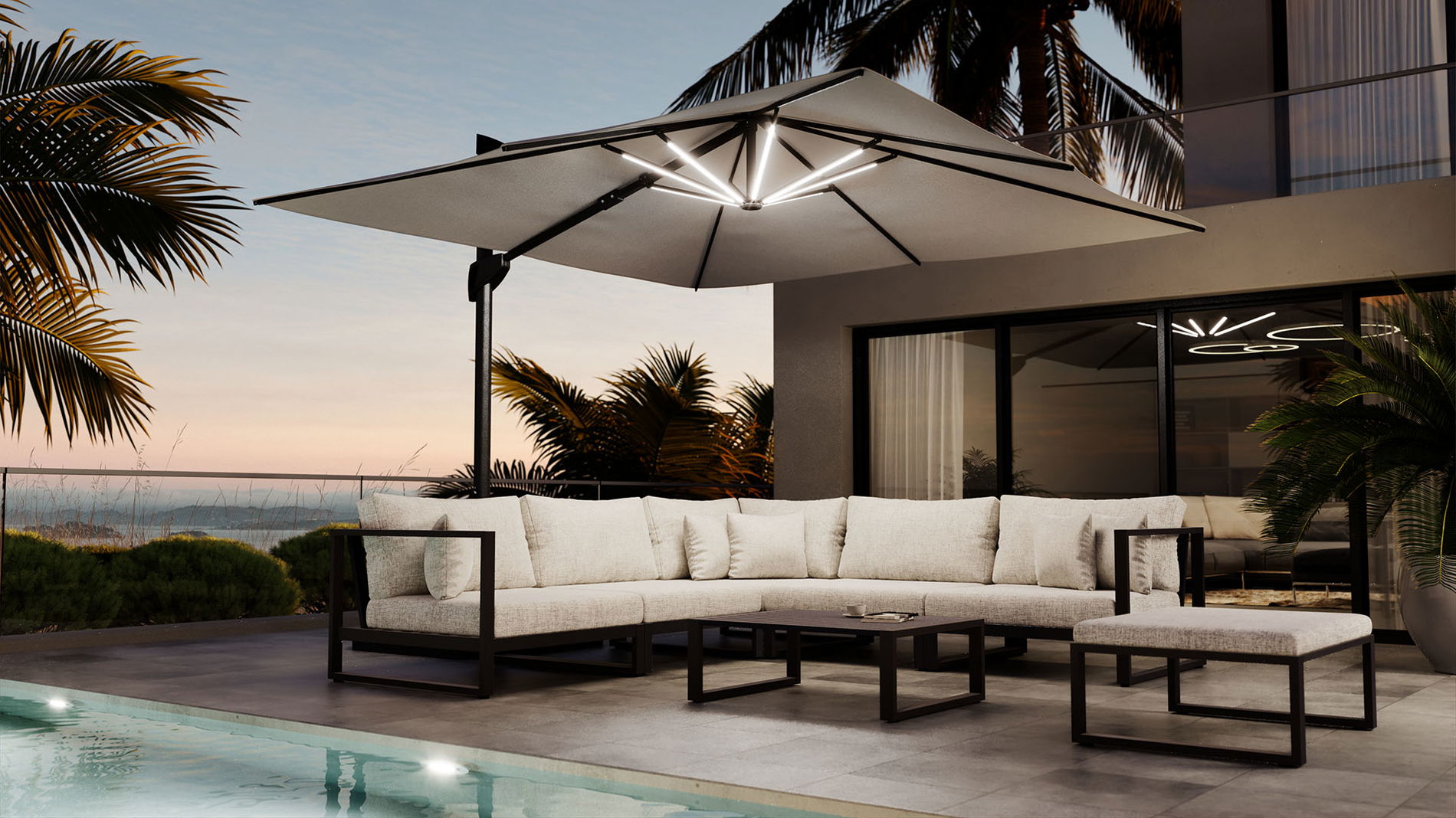 Louvre con illuminazione a LED