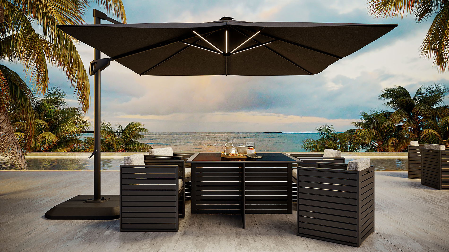 Louvre con illuminazione a LED