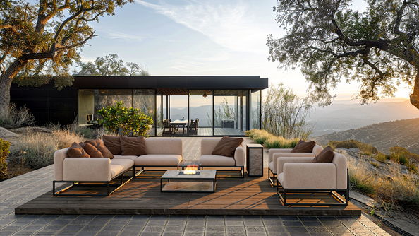 Soyo XL con focolare da tavolo