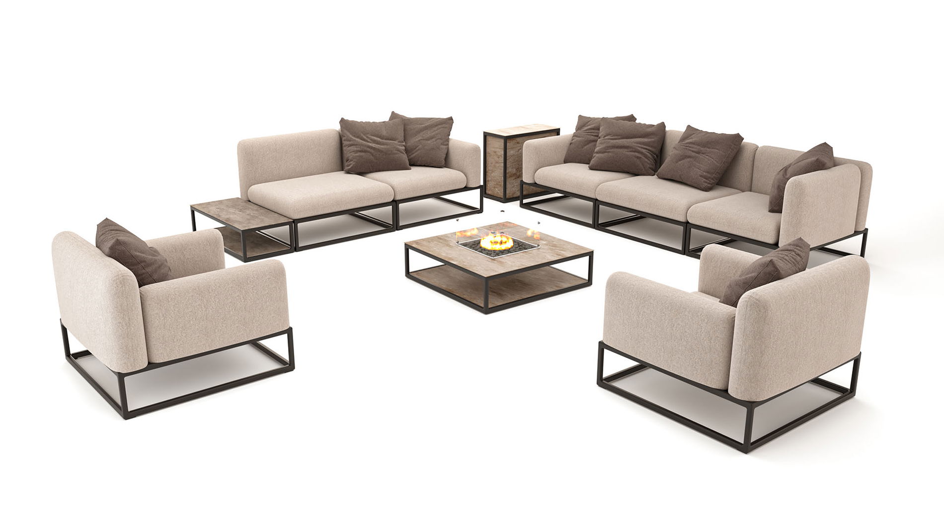 Soyo XL con focolare da tavolo