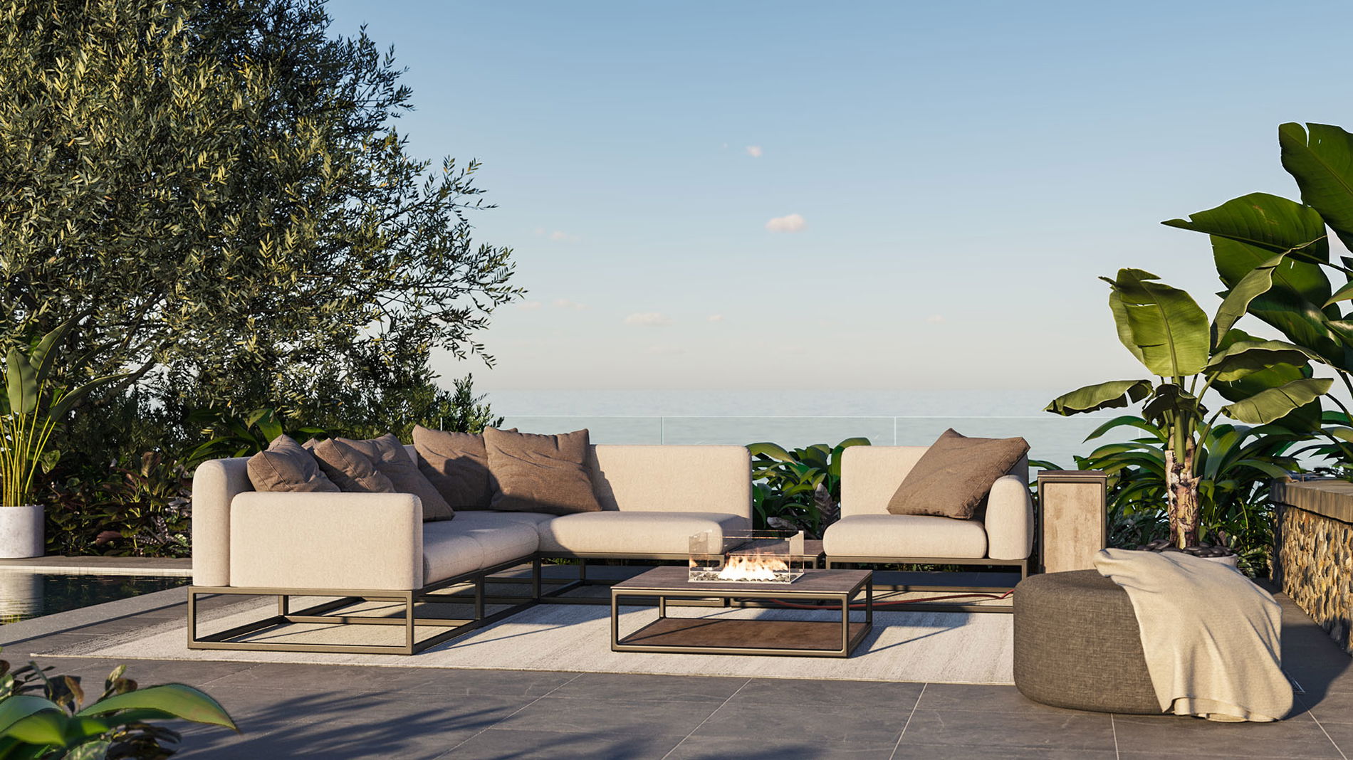 Soyo M con focolare da tavolo