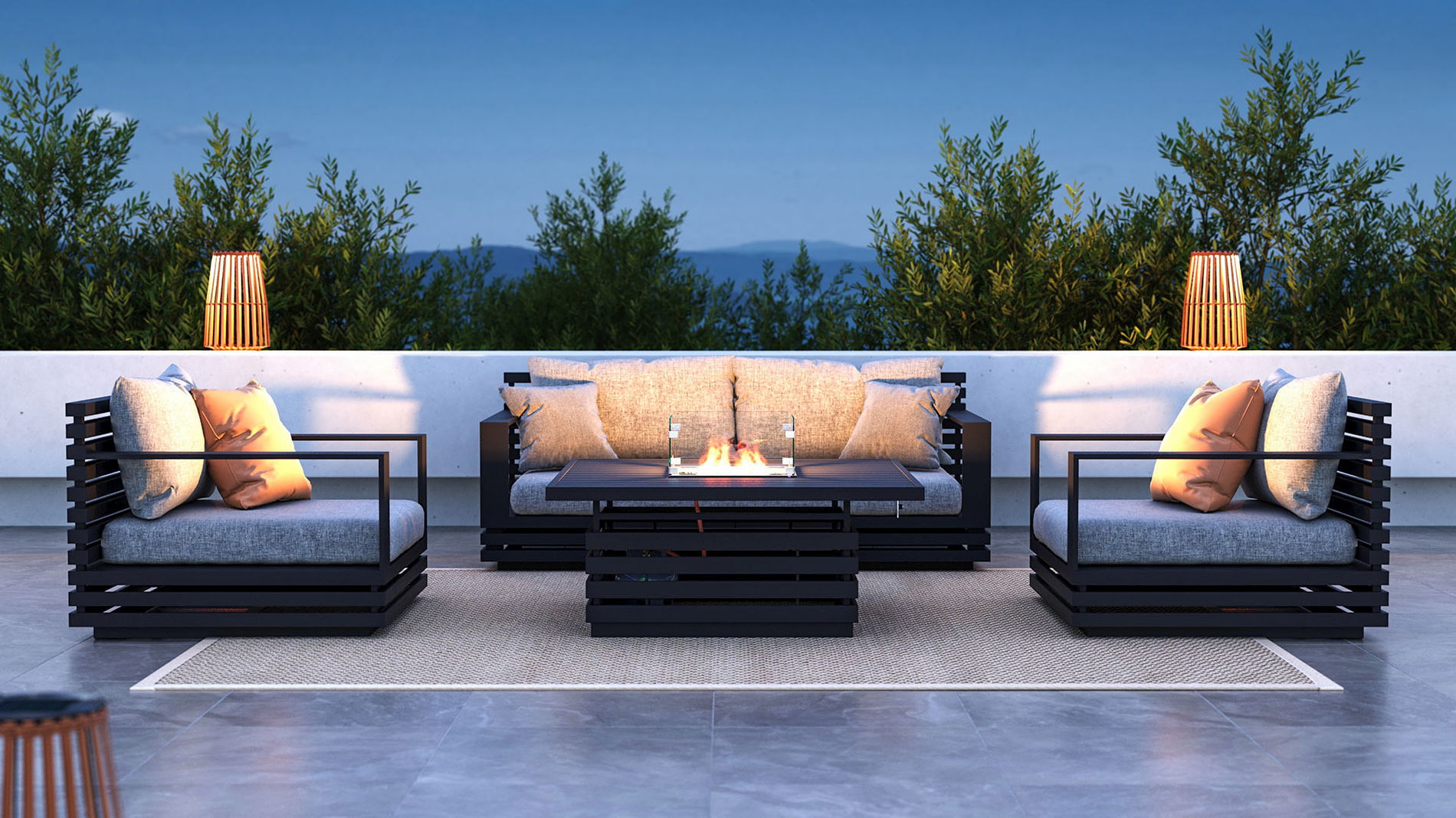 RN-4 S con focolare da tavolo