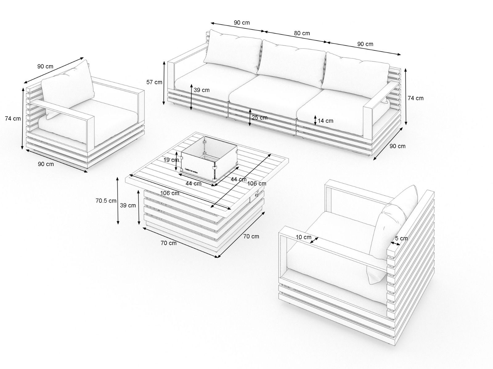 RN-4 M con focolare da tavolo