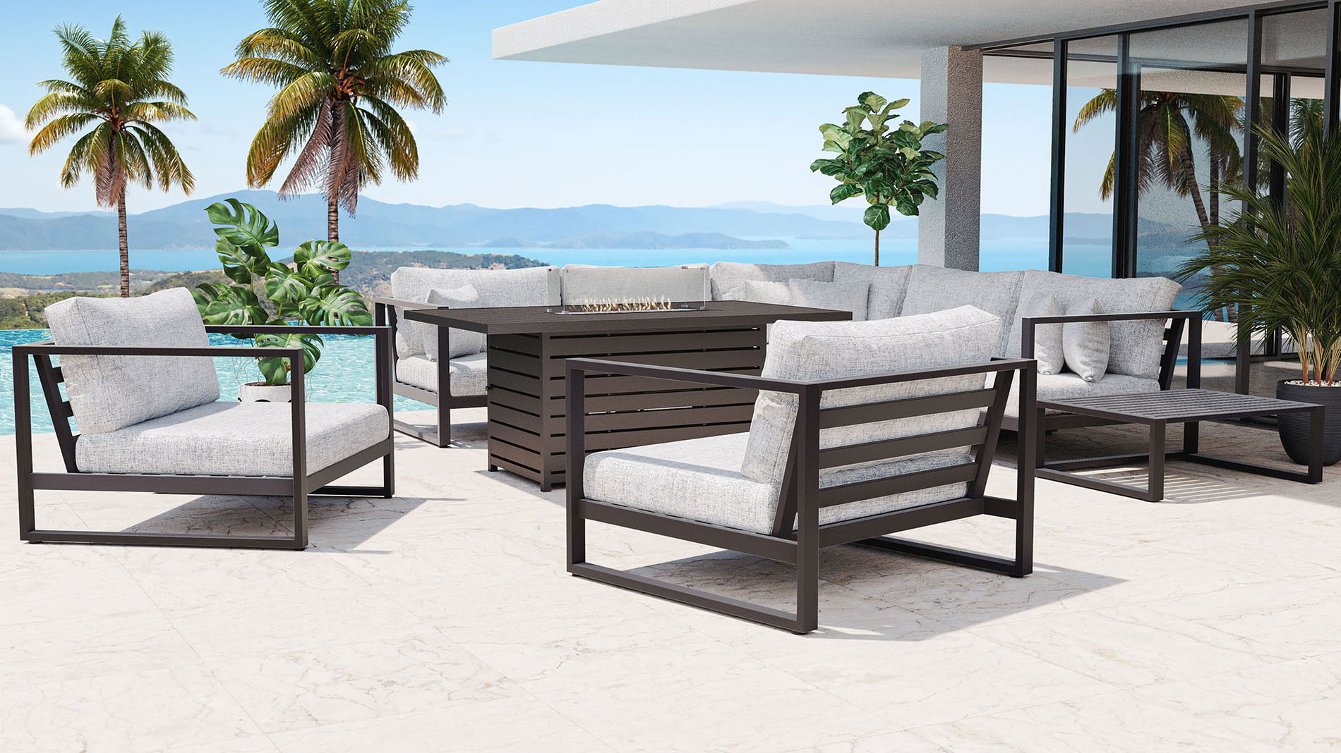 Matteo XL con focolare da tavolo