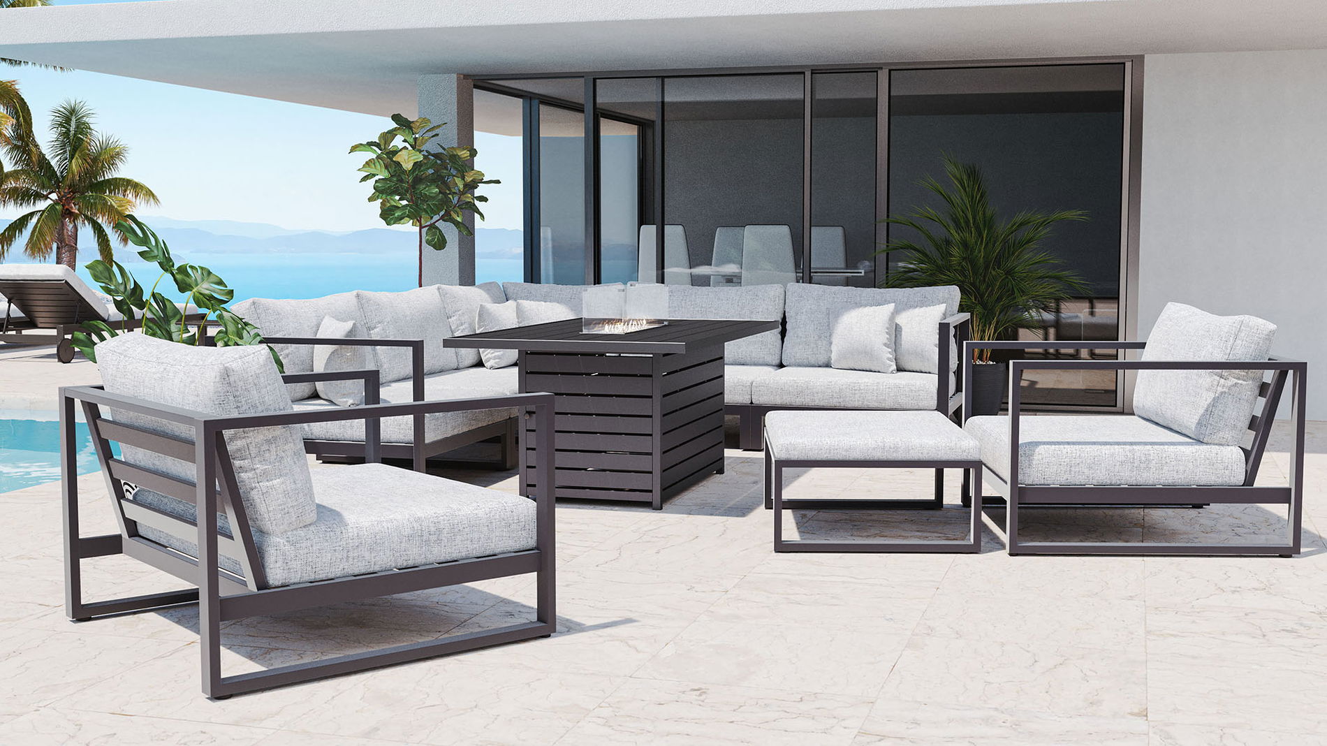 Matteo XL con focolare da tavolo